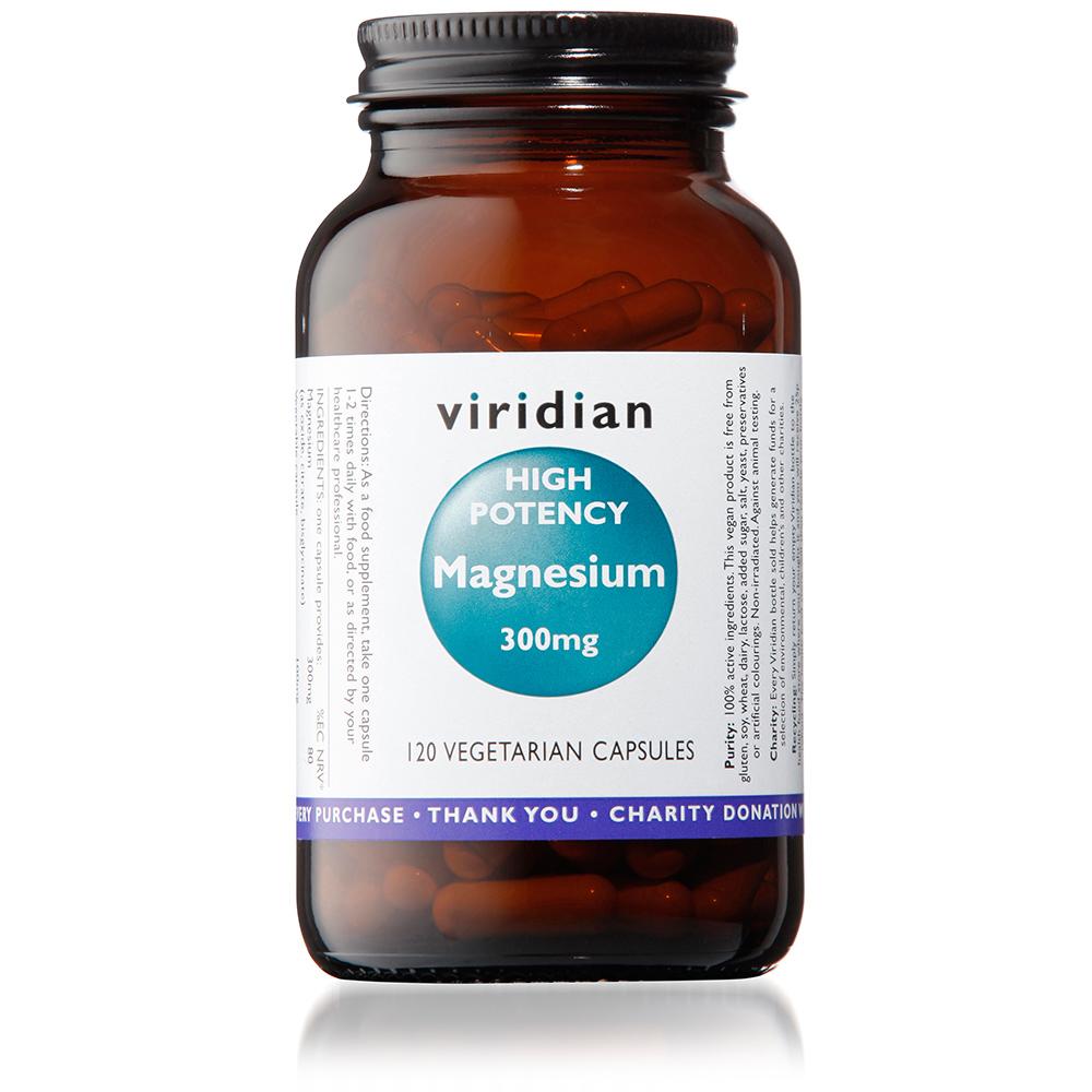 Viridian High Potency Magnesium 300mg 120 Capsules 0304
