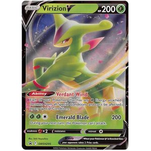 View 2 Pokémon Trading Card Game Virizion V Box with 4 Booster Packs for Ages 6+ POK85120