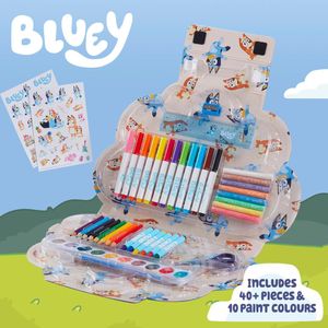 View 4 Bluey Art Compendium Set with Pens Pencils Paints Crayons and Stickers 07843