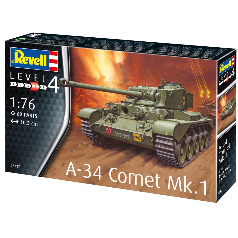 View 5 Revell A-34 Comet Mk.1 Tank Plastic Model Kit Scale 1/76 03317