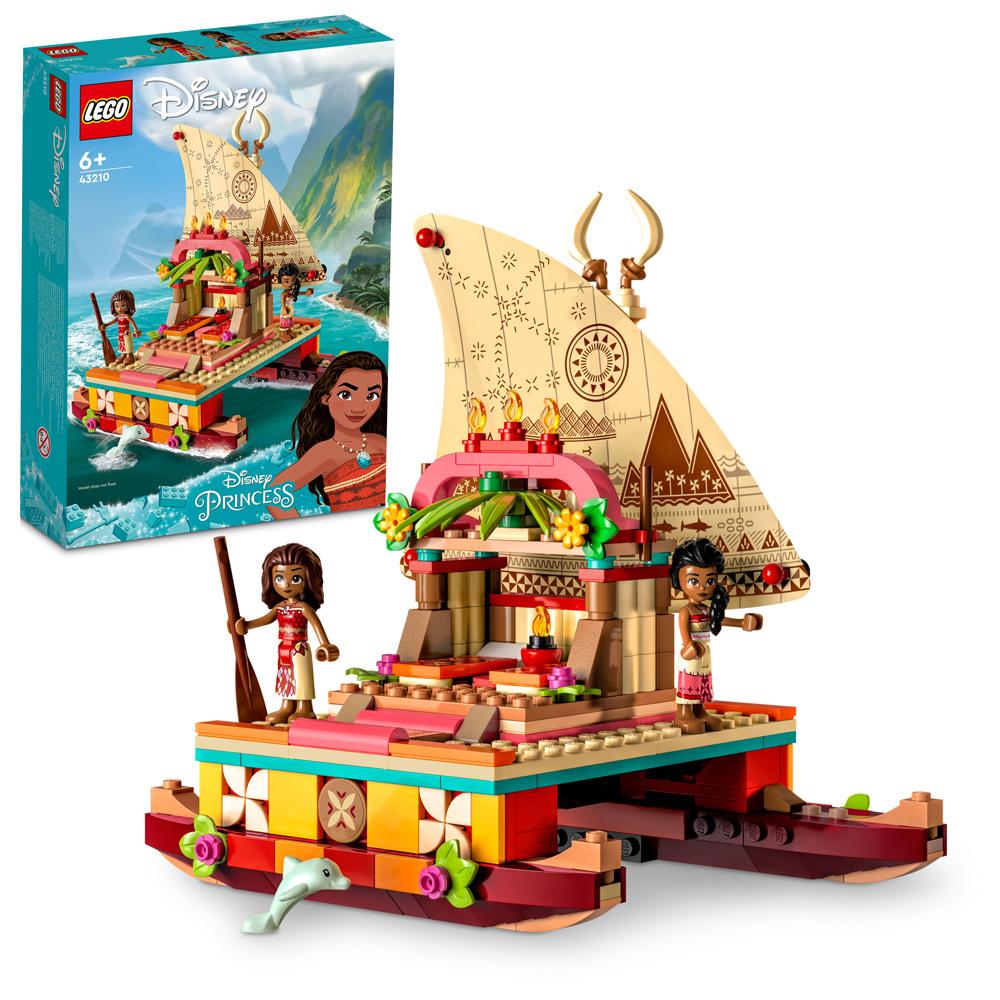 View 3 LEGO Disney Moana's Wayfinding Boat Building Set Toy 321 Piece for Ages 6+ 43210