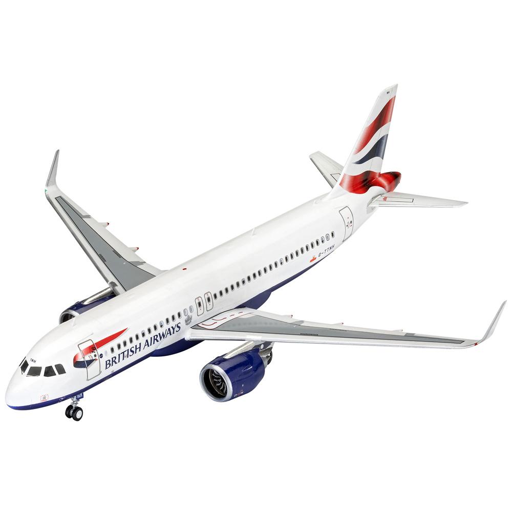 View 2 Revell Airbus A320neo British Airways Aircraft MODEL SET Scale 1:144 63840