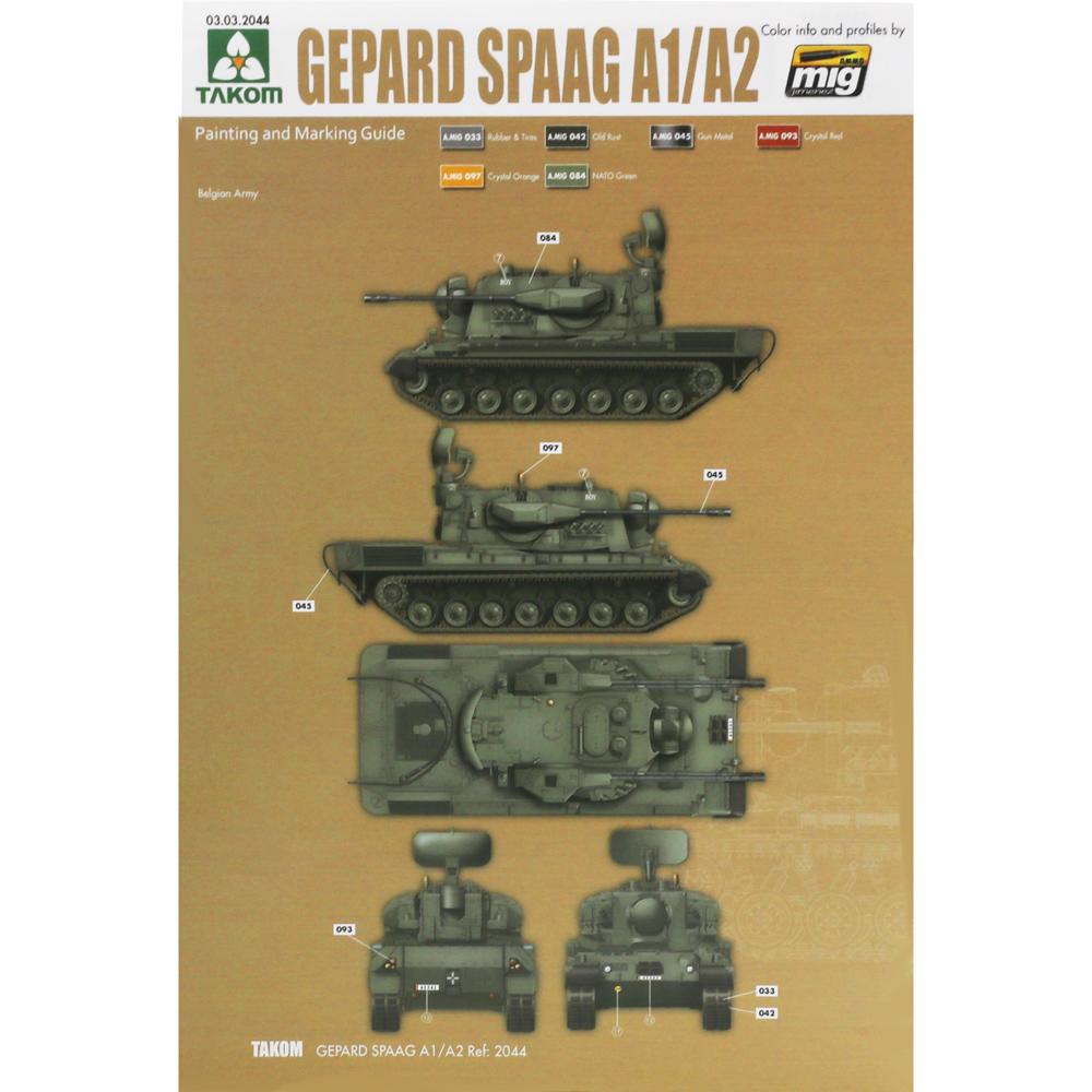 Takom Gepard A1/A2 Limited Edition German Tank Military Model Kit Scale 1:35