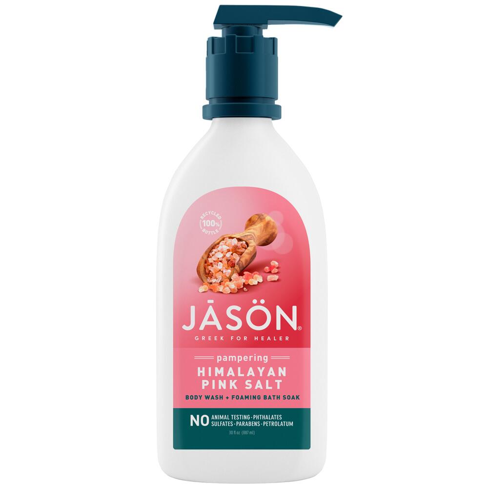 Jason Pampering Himalayan Pink Salt 2 in 1 Foaming Bath Soak & Body Wash 887ml 0158