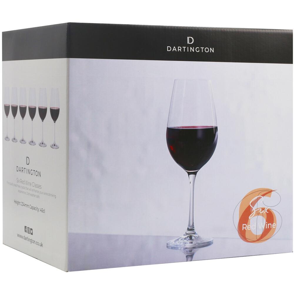 Dartington Crystal RED Wine Set of SIX Glasses ST3262/3/6PK