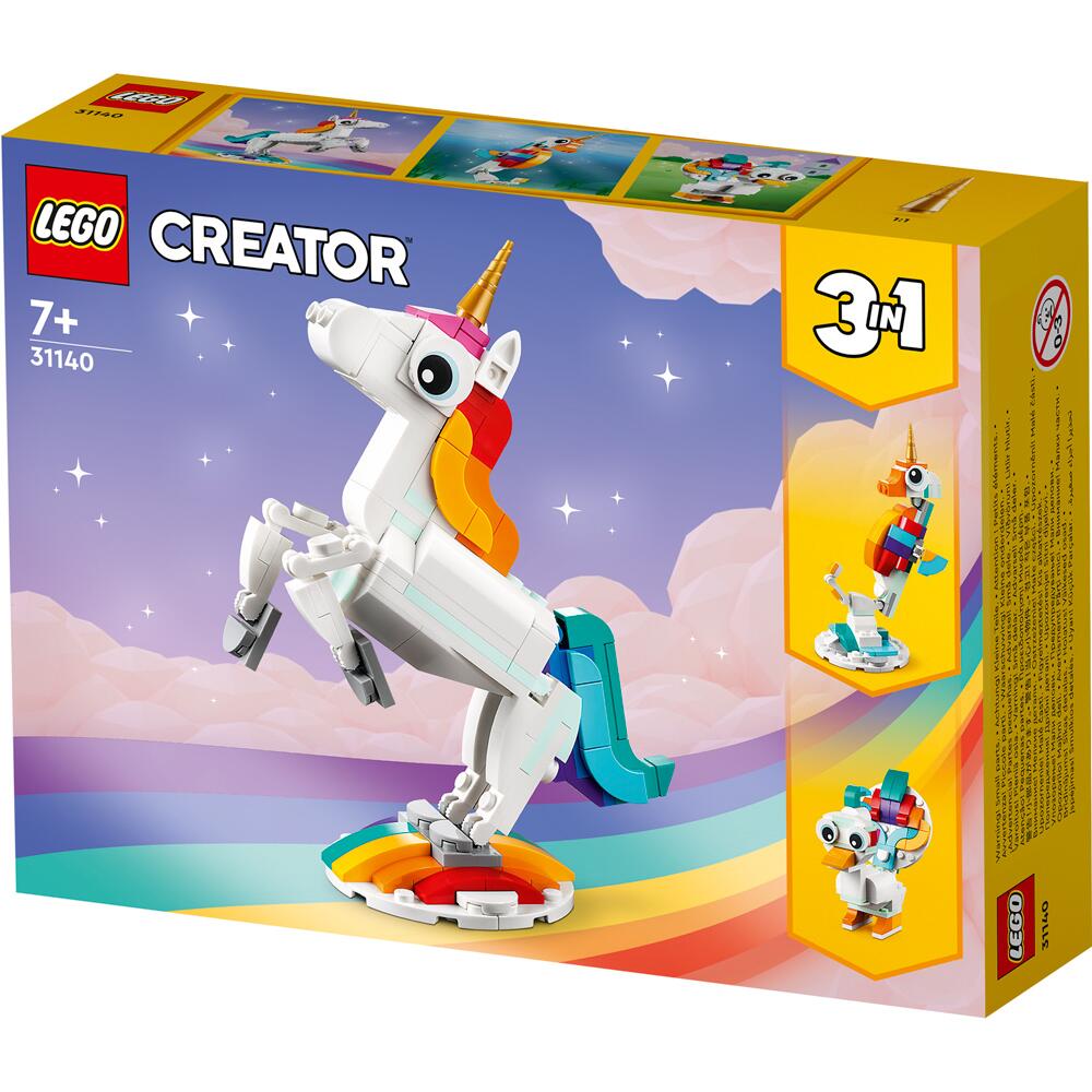 LEGO Creator Magical Unicorn 3-in-1 Building Set 145 Piece for Ages 7+ 31140