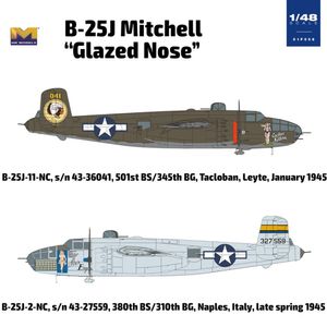 View 2 HK Models B-25J Mitchell Glazed Nose Bomber Aircraft Model Kit Scale 1:48 01F008