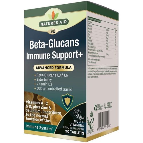 Natures Aid Beta-Glucans Immune Support+ - 90 Tablets 129130