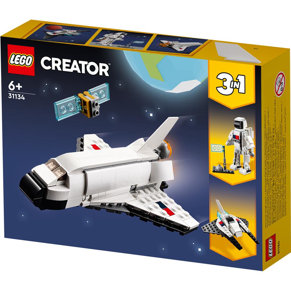 LEGO Creator Space Shuttle 3-in-1 Building Set Toy 144 Piece for Ages 6+ 31134