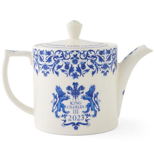 Spode King Charles III Coronation Earthenware 2 Pint Teapot Dishwasher Safe KCC00600