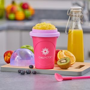 View 4 Chillfactor Slushy Maker Cup with Reusable Straw BERRY BURST PINK 07953