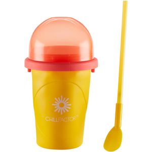 View 2 Chillfactor Slushy Maker Cup with Reusable Straw MANGO MANIA YELLOW 07950