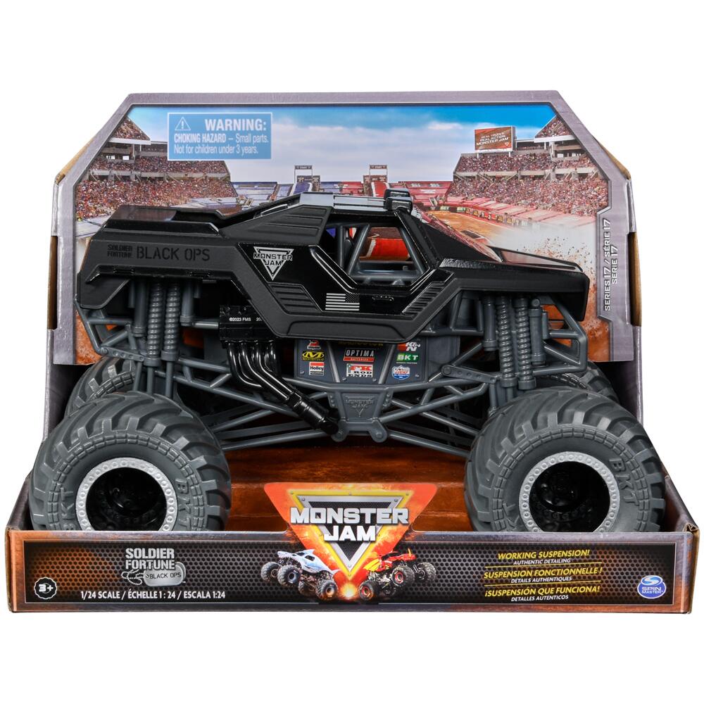 Monster Jam Die Cast Model Truck SOLDIER FORTUNE BLACK OPS 1/24