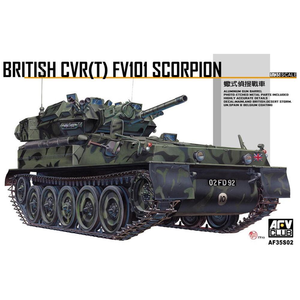AFV Club British CVR (T) FV101 Scorpion Tank Model Kit Scale 1:35 AF35S02
