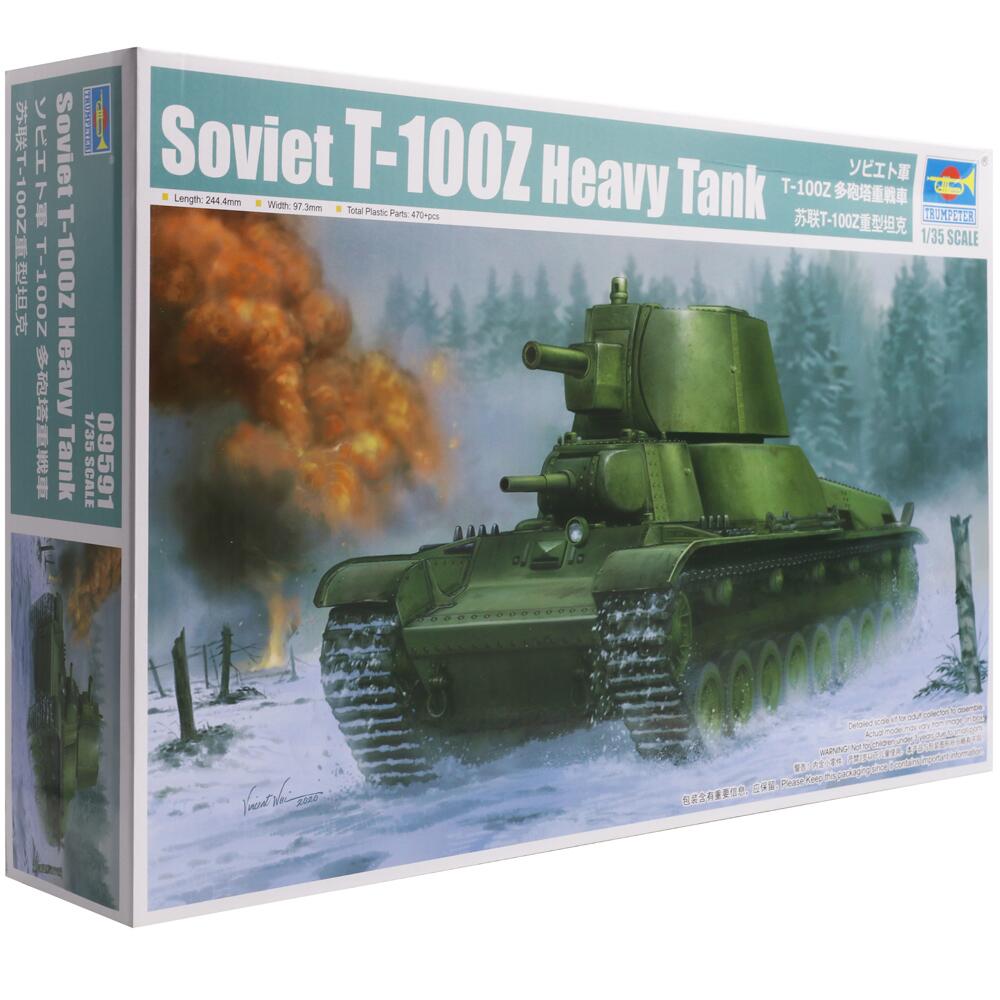 Trumpeter Soviet T-100Z Prototype Heavy Tank Military Model Kit Scale 1/35 PKTM09591