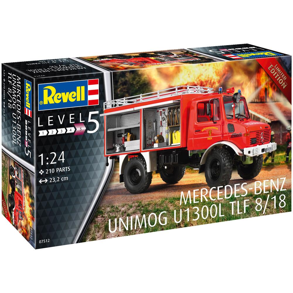 Revell Mercedes-Benz Unimog U1300L Fire Engine Model Kit 07512 Scale 1/24