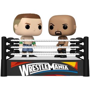 View 2 Funko POP! WWE Wrestlemania John Cena & The Rock Vinyl Figures with Ring 61463