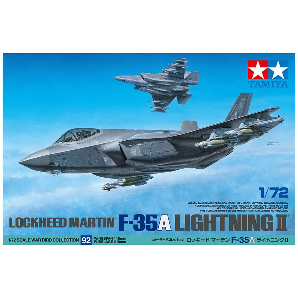 Tamiya Lockheed Martin F-35A Lightning II Model Kit 60792 Scale 1/72