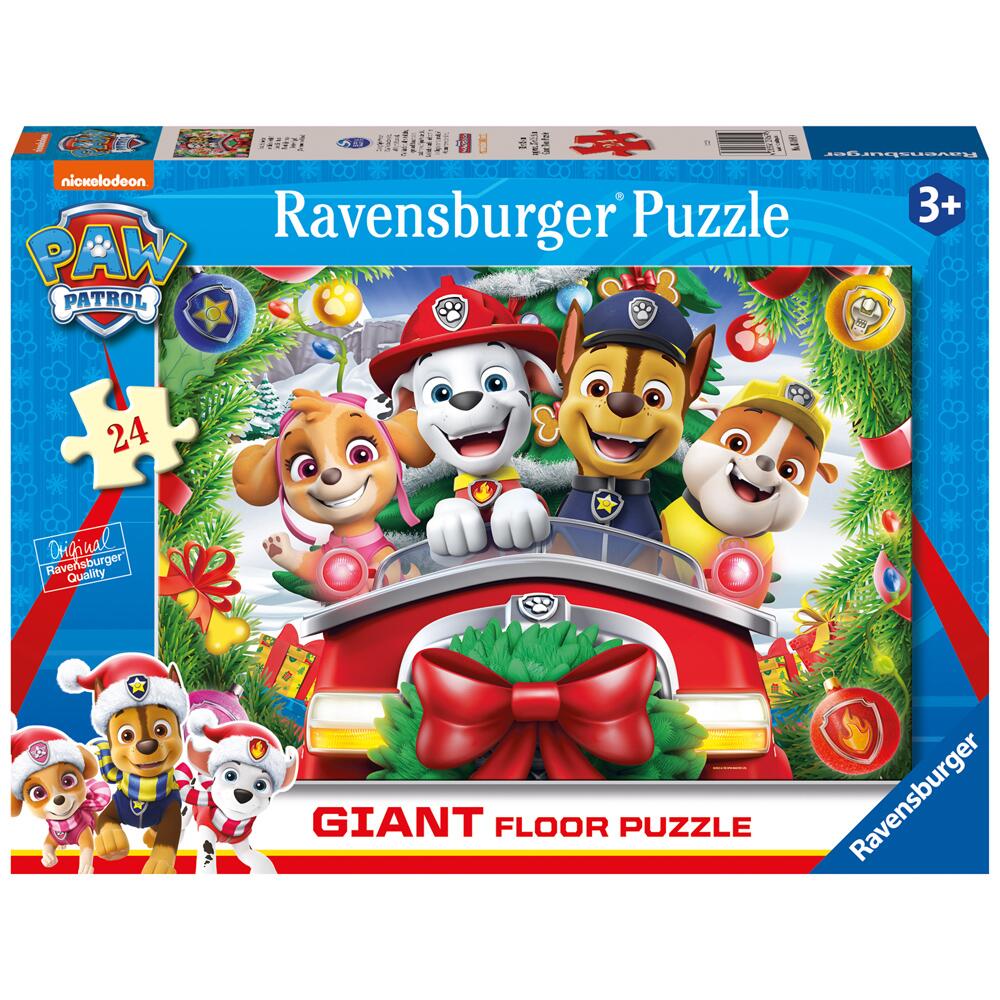 Ravensburger Paw Patrol Christmas 24 Piece Giant Shaped Floor Jigsaw Puzzle 03168