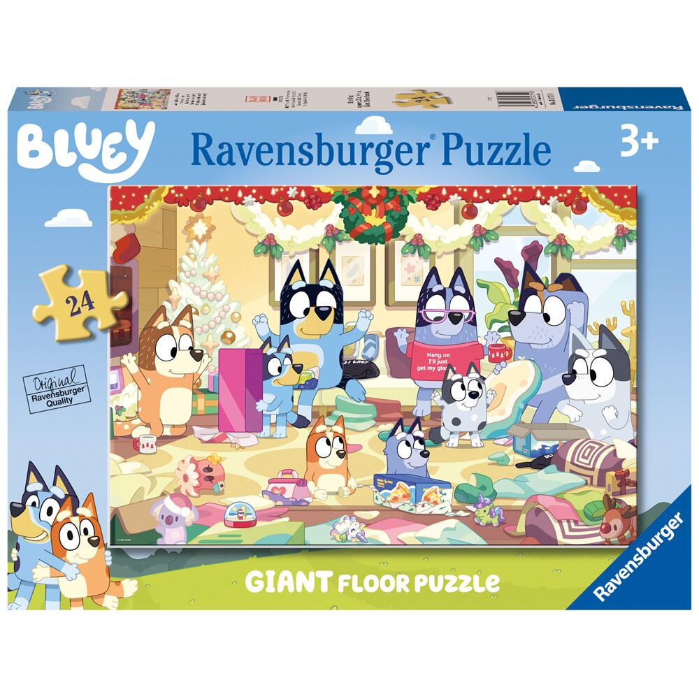 Ravensburger Bluey Christmas 24 Piece Giant Shaped Floor Puzzle 03171