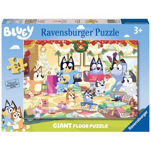 Ravensburger Bluey Christmas 24 Piece Giant Shaped Floor Puzzle 03171