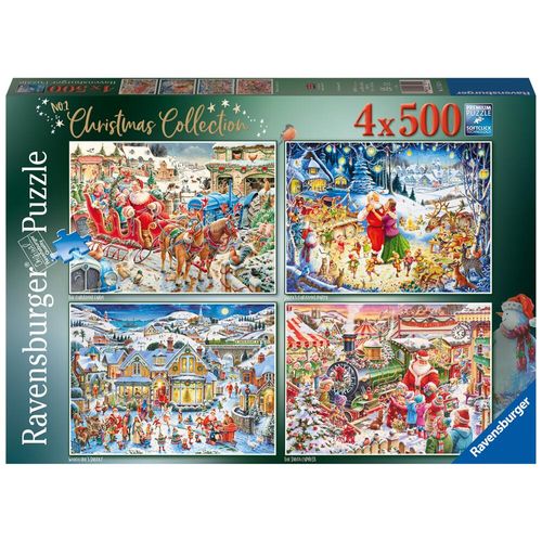 Ravensburger Christmas Collection No 2 500 Piece Puzzles Set of 4 17557