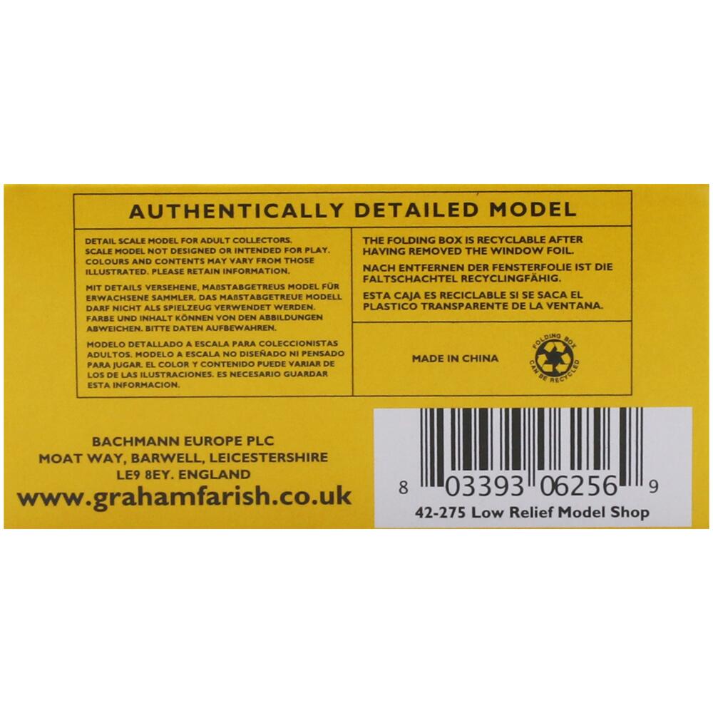 Scenecraft Graham Farish Low Relief Model Shop N Gauge Model Railway ...