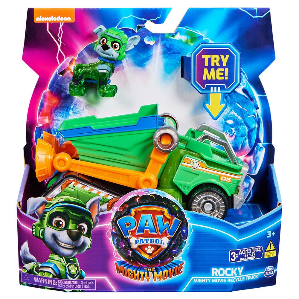 PAW Patrol The Mighty Movie ROCKY and RECYCLING TRUCK