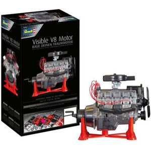 View 3 Revell Visible V8 Engine Plastic Model Kit Scale 1:4 320 Parts 31cm Long 00460