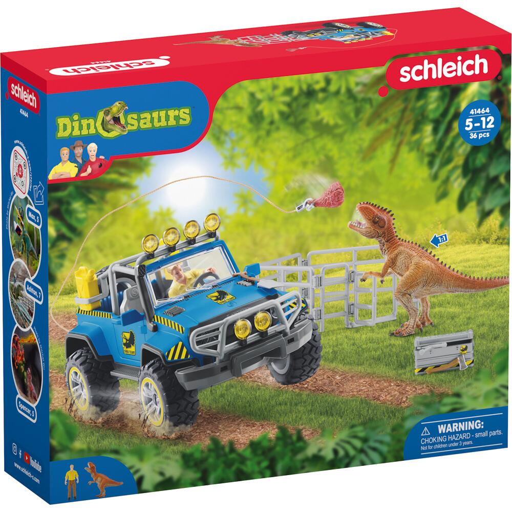 Schleich Dinosaurs Off-Road Vehicle with Dino Outpost and Figures Playset SC41464