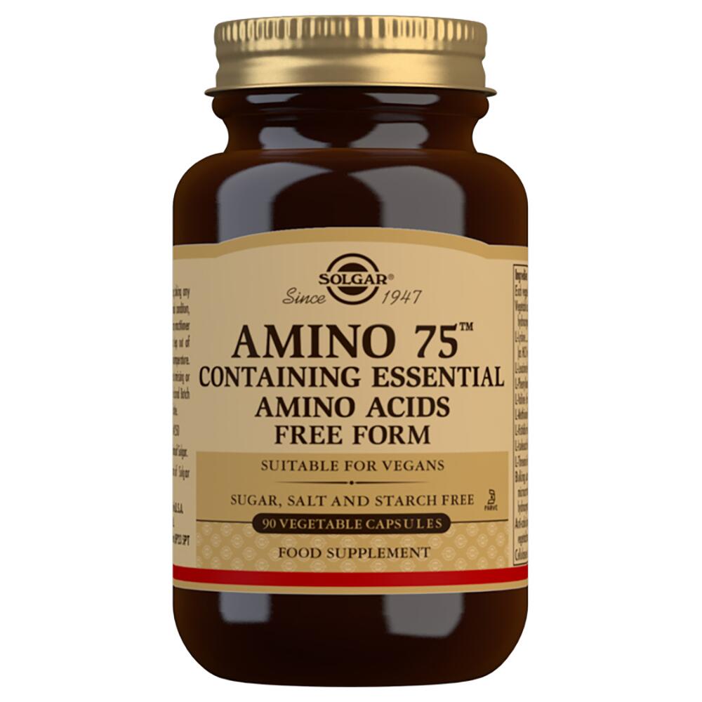 Solgar Amino 75 Multiple Essential Amino Acids 90 Vegetable CAPSULES SOLE102