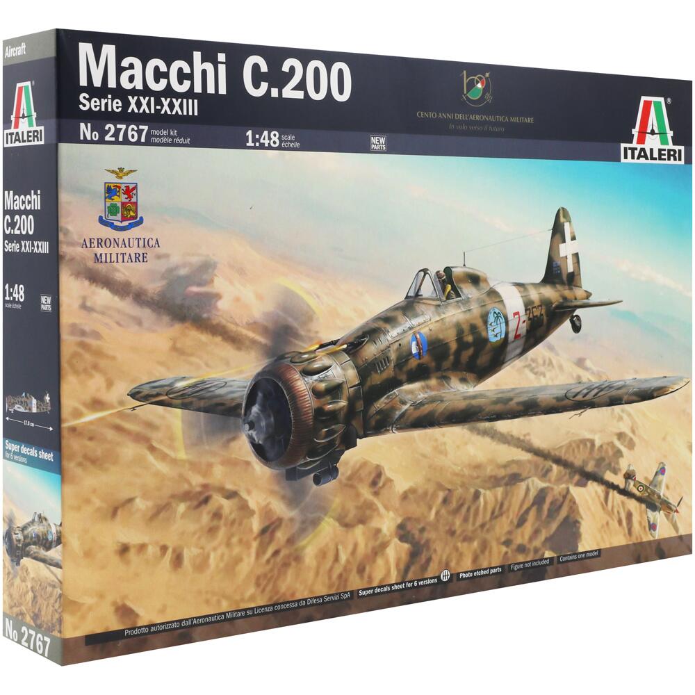 Italeri MACCHI MC.200 XXI Series Military Aircraft Model Kit Scale 1:48 2767