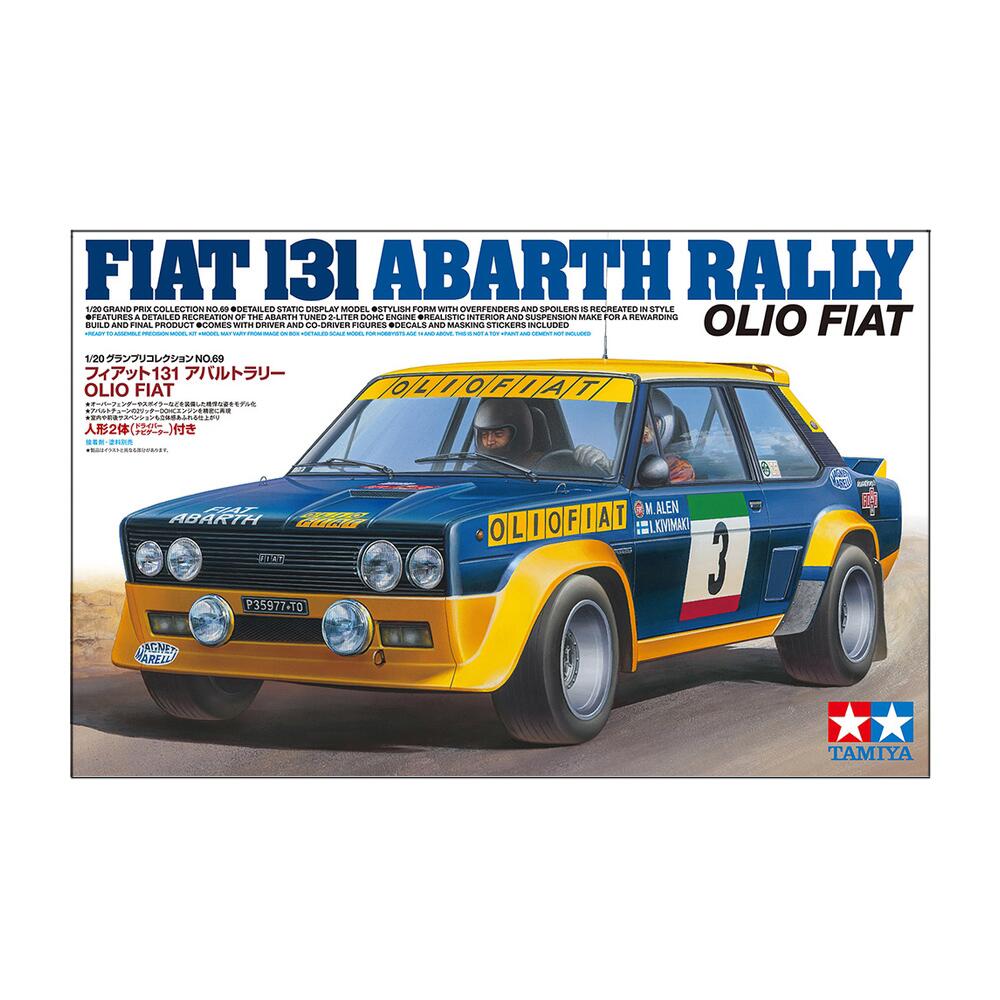 Tamiya Fiat 131 Abarth Rally Car Model Kit Scale 1:20 20069