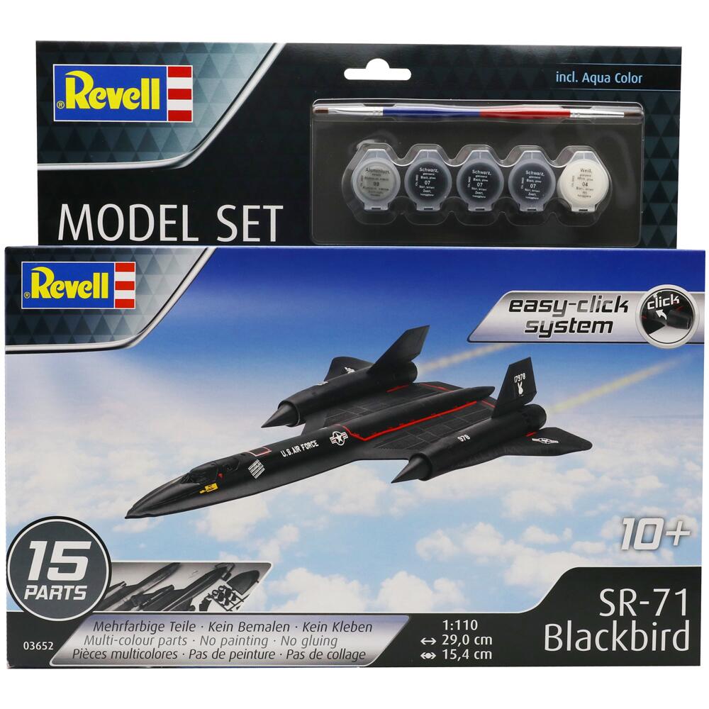 Revell Lockheed Martin SR 71 Blackbird Easy Click System MODEL SET Scale 1:110 63652