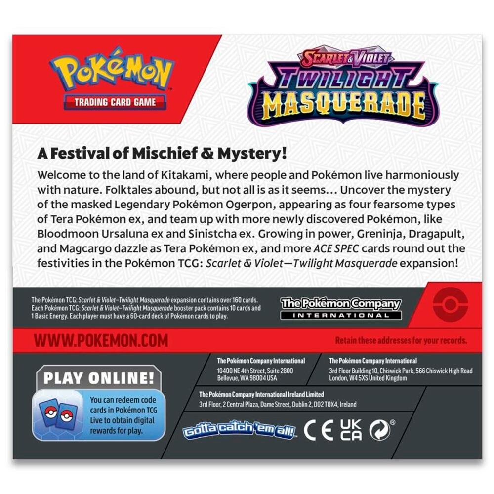 Pokmon TCG Twilight Masquerade BOOSTER BOX CDU
