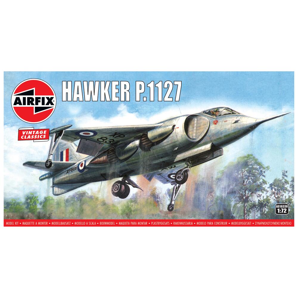 Airfix Hawker P.1127 Vintage Classics Military Aircraft Model Kit Scale 1:72 A1033V