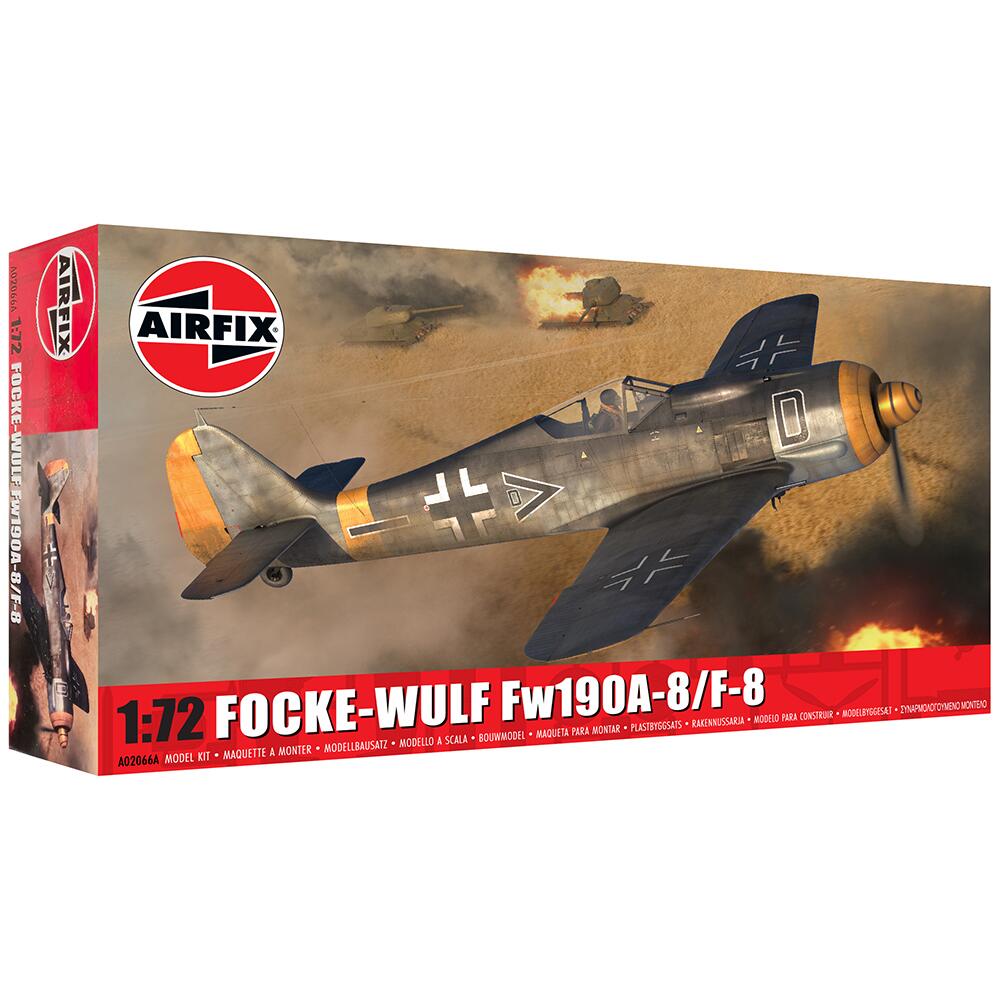 Airfix Focke-Wulf Fw190A-8/F-8 Military Aircraft Model Kit Scale 1:72 A02066A