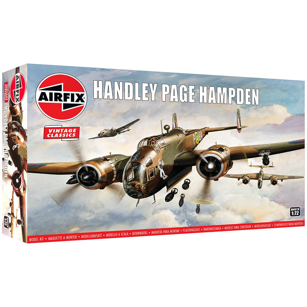 Airfix Handley Page Hampden Military Aircraft Vintage Classics Model Kit Scale 1:72 A04011V