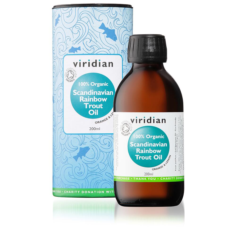Viridian Organic Scandanavian Rainbow Trout Oil 200ml 0580