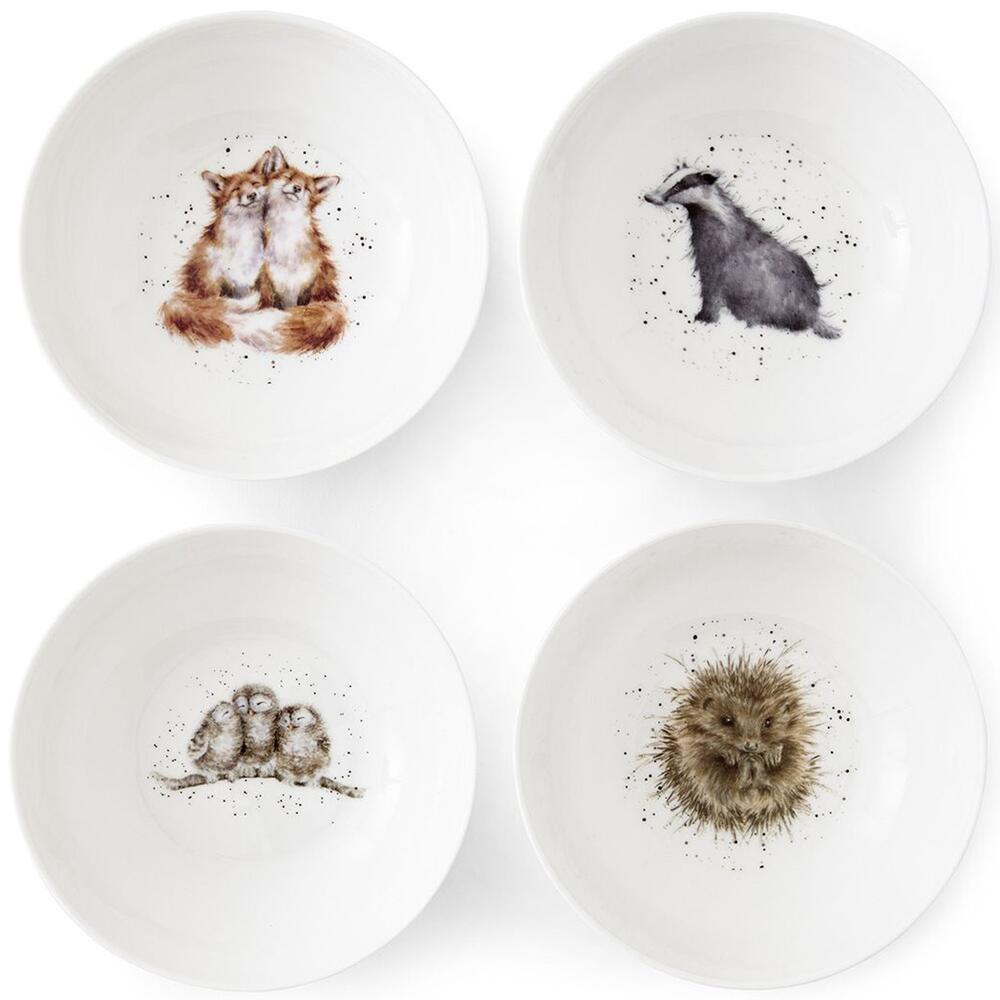 Wrendale Designs Royal Worcester - Set di 4 tazze con motivo animali