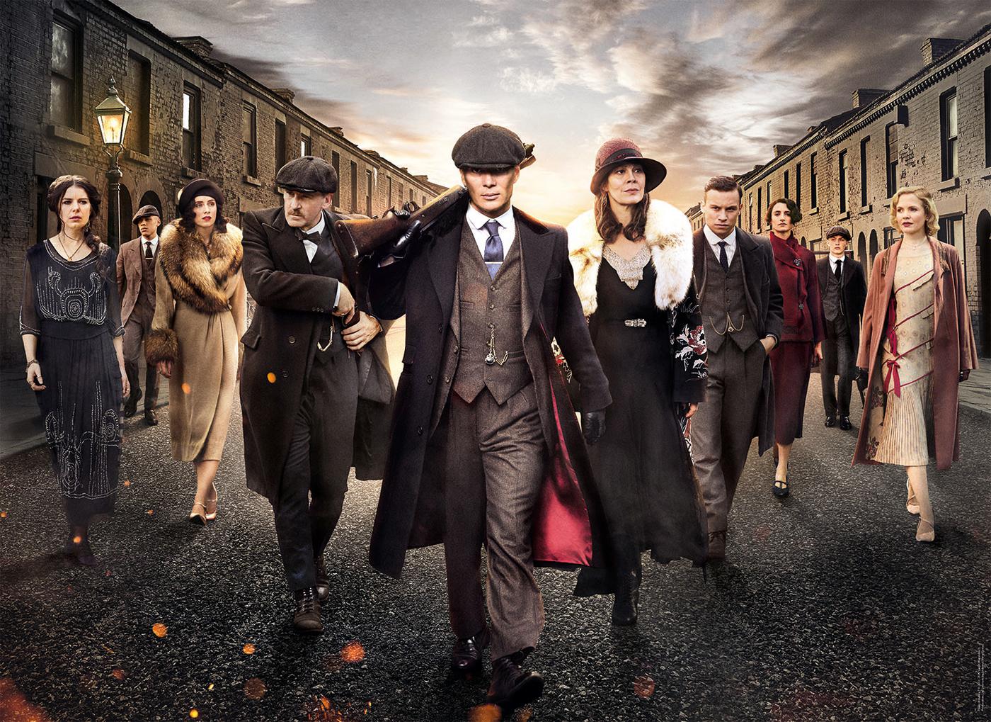 Clementoni - 39567 - Collection Puzzle Panorama - Peaky Blinders - 1000 Pieces - Made in Italy - Jigsaw Puzzles for Adult - Jigsaw Puzzles Netflix