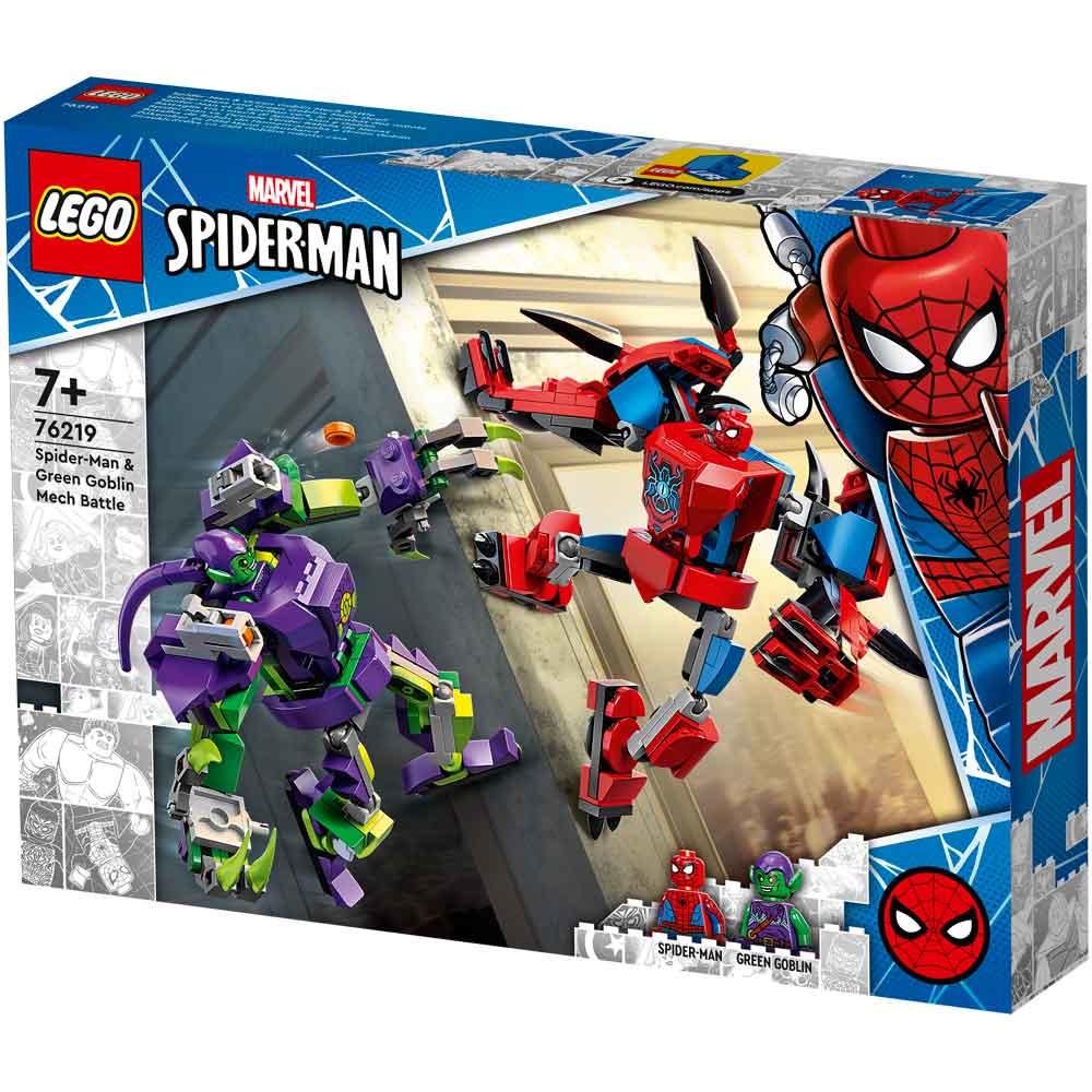 LEGO Marvel Spider-Man and Green Goblin Mech Battle Building Set 296 Piece