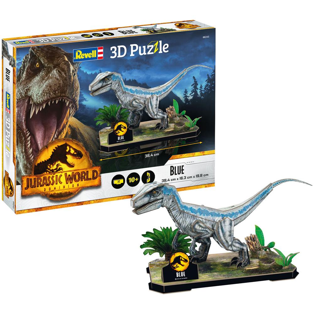 Revell Jurassic World Dominion Blue Velociraptor 3D Puzzle for Ages 10+ RV00243