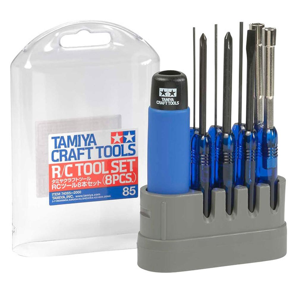 Tamiya Craft Tools R/C Screwdriver & Hex Wrench Tool Set (8 Piece) 74085