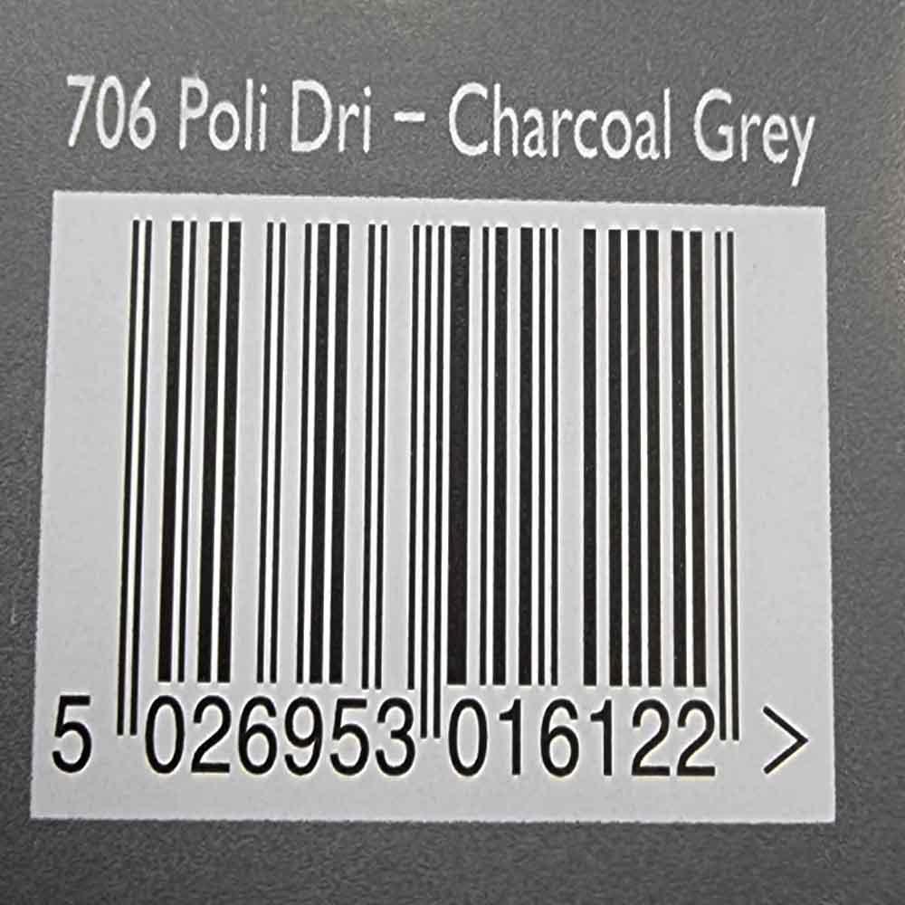 View 3 Samuel Lamont Poli-Dri Charcoal Grey Cotton Tea Towel 706C-12GRY