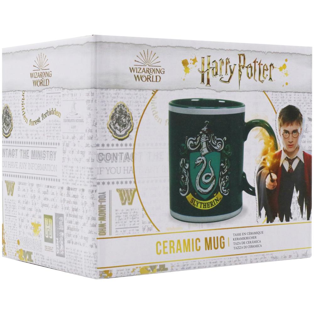 View 3 Harry Potter Slytherin Crest 400ml Ceramic Green Mug Dishwasher Safe Boxed MUGBHP63