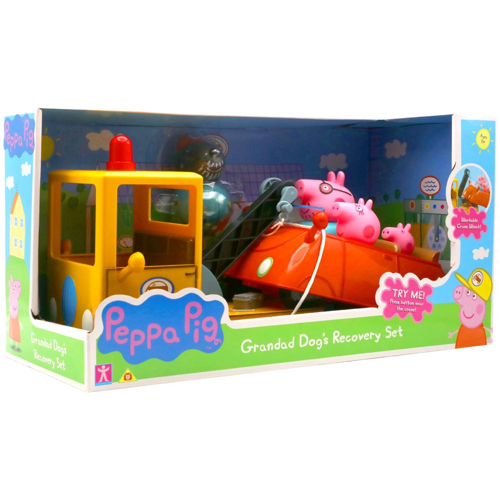 Peppa Pig Grandad Dogs Recovery Truck Playset with Sounds and Winch for Ages 3+ 0PP-03611