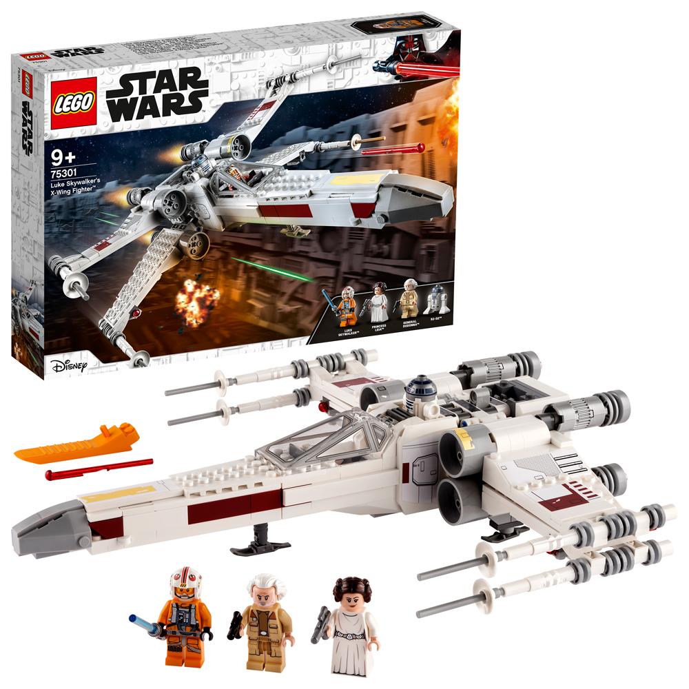 View 4 LEGO Star Wars Luke Skywalker's X-Wing Fighter 474 Piece Set 75301 Ages 9+ 75301