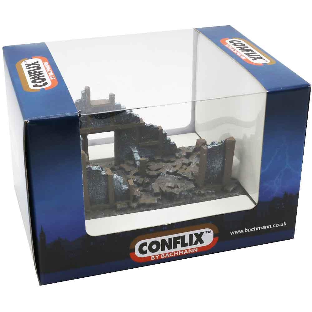 View 2 Conflix Ruined Hovel Wargame Diorama Scenery Set Polystone Model PKCX6813