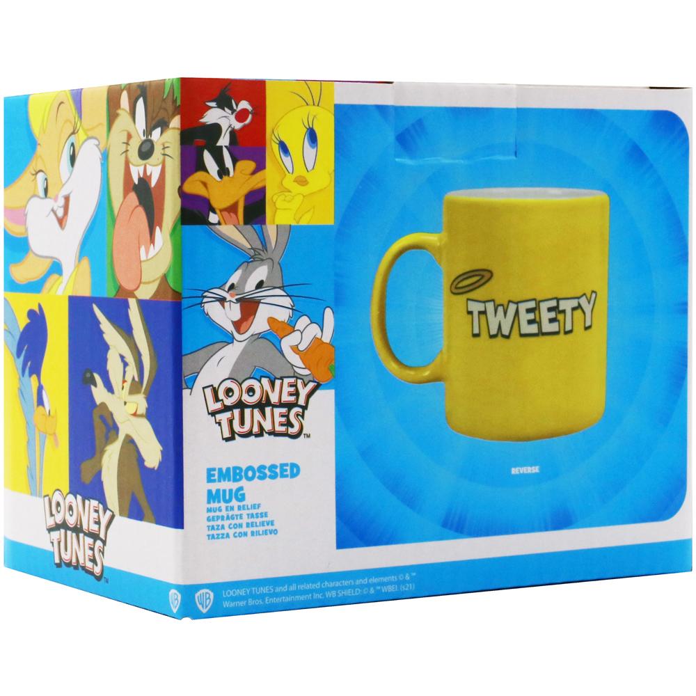View 4 Looney Tunes Tweety Canary Embossed Ceramic 400ml Mug MUGBLT04